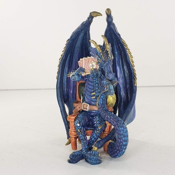 Hamilton Collection Dragon Hold Em Or Fold Em Sly Sal Figurine Poker *FLAW* - Picture 2 of 7